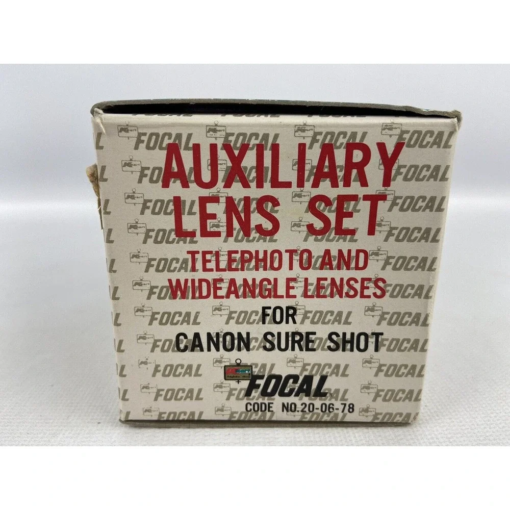Auxiliary Lens Set For‎ Canon Sure Shot Vintage NOS Wideangle & Telephoto